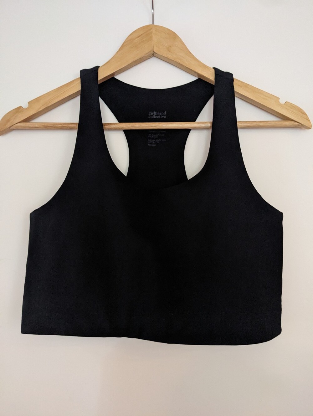 Girlfriend Collective Paloma Black Racerback Crop Tank Size Medium (X2 Tanks)